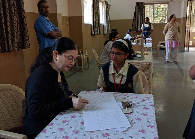 Health check-up camp - at Panditrao Agashe school, Pune